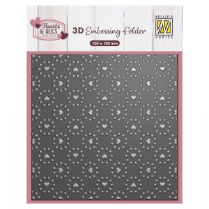 3D Embossing Folder Hearts & Dots (EF3D103)