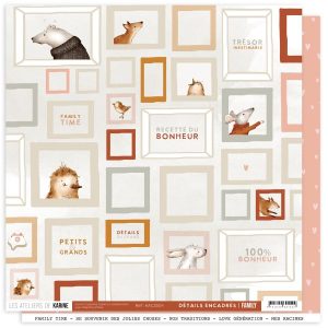 Family Papier 4 Détails Encadrés
