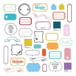 Holi Days Les Dies cuts étiquettes