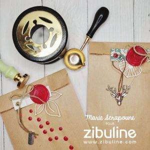 RECHAUD A CIRE - BOIS NOIR ET DORE