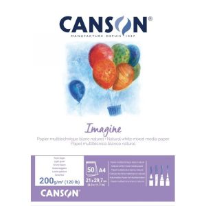 BLOC DESSIN CANSON A4 50F 200G IMAGINE