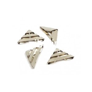 COINS METAL - BARRE AJOUREE ARGENTES X4