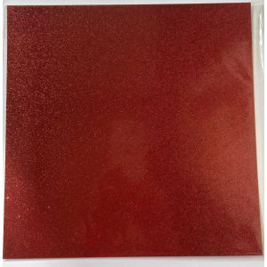 PAPIER PAILLETE CARDSTOCK ROUGE