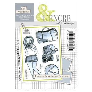 TAMPON CLEAR - LEONIE BOUCLE SES VALISES - L' ENCRE ET L'IMAGE