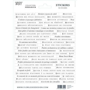 STICKERS PHRASES HERBARIUM BLANC