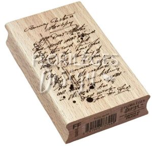 TAMPON BOIS TEXTE TACHETE