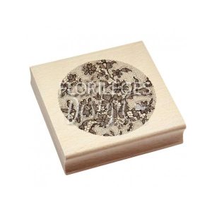 TAMPON BOIS BULLE DE DENTELLE