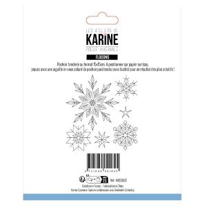 POESIE HIVERNALE POCHOIR BRODERIE FLOCONS