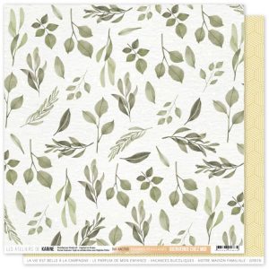 PAPIER TENDRES FEUILLAGES BIENVENUE CHEZ MOI