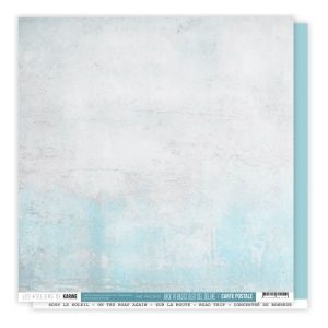 PAPIERS BACK TO BASICS CARTE POSTALE BLEU CIEL DELAVE