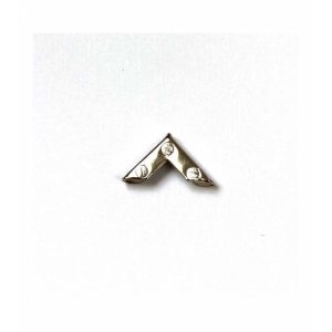 COIN METAL DECOR VIS ARGENT X2