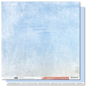 Vintage Journal  Papiers Back To Basics Bleu Vintage