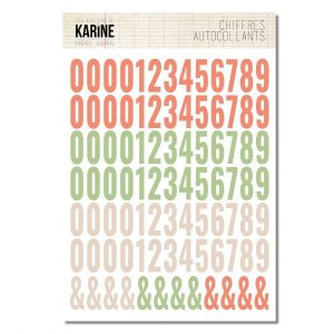 Vintage Journal Autocollants Chiffres assortis