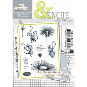 Tampon clear - Les Trotte-Menu content Fleurette