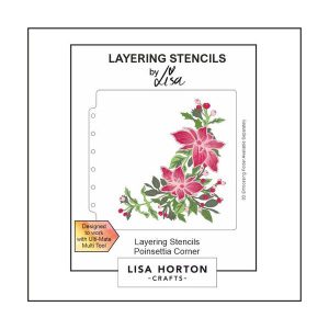 POINSETTIA CORNER STENCILS