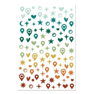 Terre & Jasmin Puffy Stickers cœurs and co