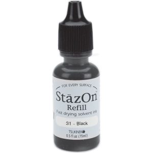 JET BLACK -STAZ-ON INK REFILL