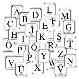 Die-cuts imprimés Grandes lettres - MURMURES