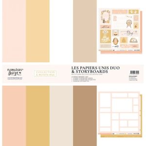 Kit papier uni DUO GIRL - A PETITS PAS