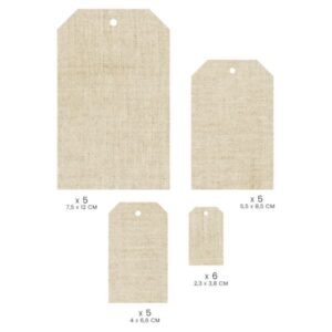 21 étiquettes imprimées Lin beige MURMURES