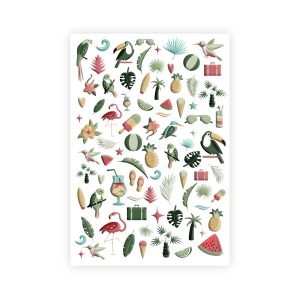 Pura Vida Puffy Stickers